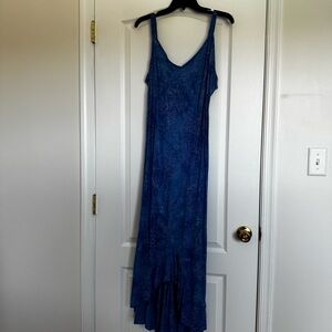 Elegant Blue High Low Dress